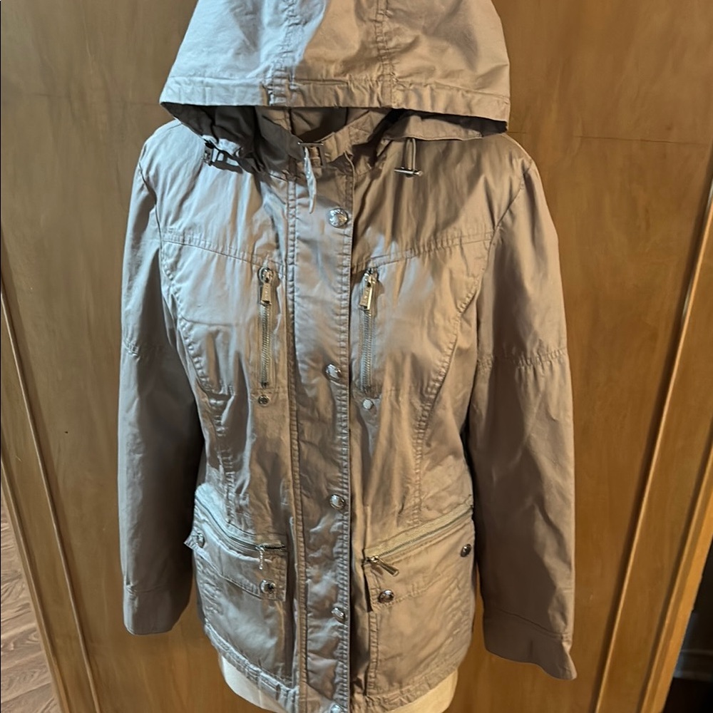 Women's Tan Hooded Jacket